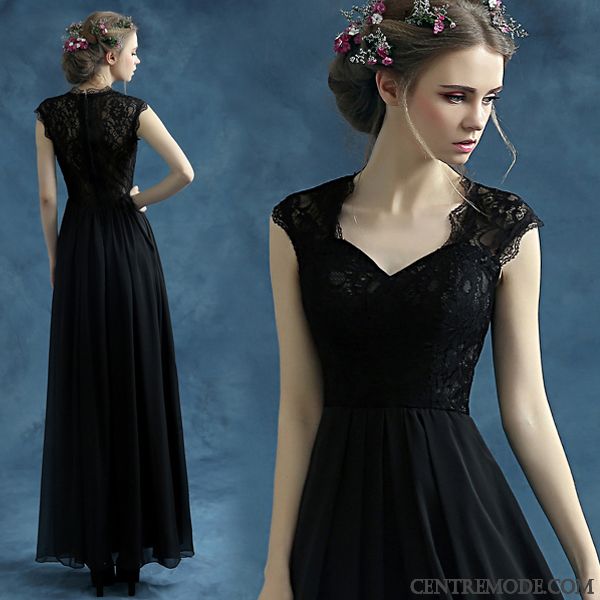 Robe Noire Pas Cher Femme, Longue Robe Femme Seashell Noir