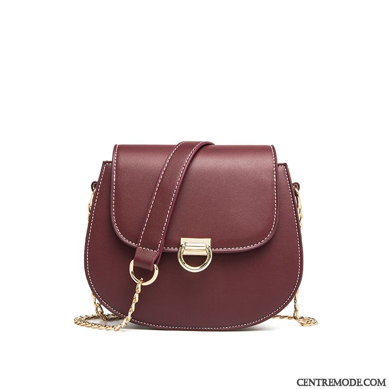 Sac À Bandoulière Femme Mode All-match Texture Le Nouveau Petit Réseau Rouge