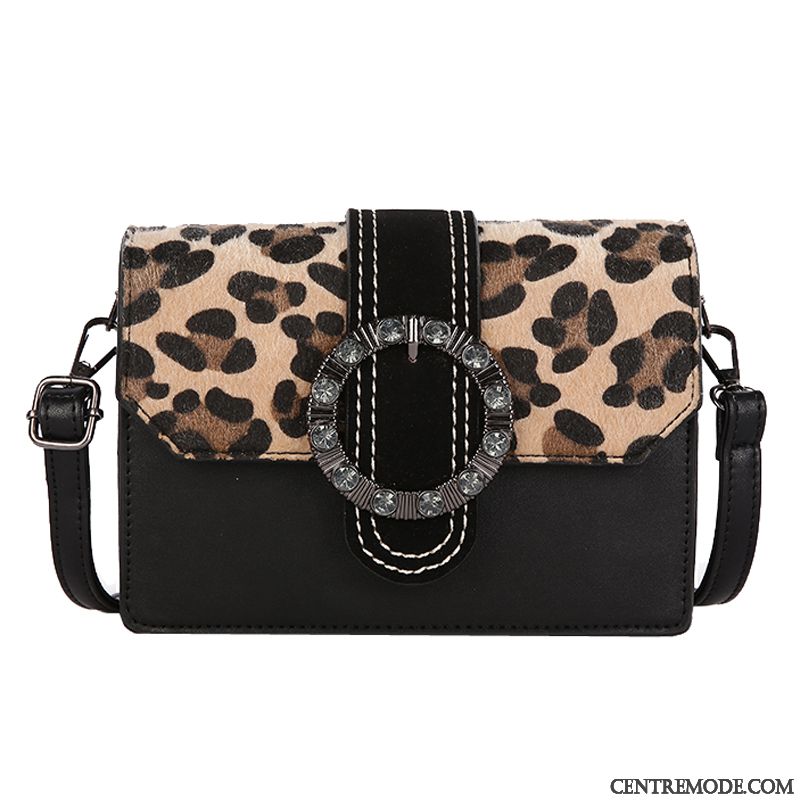 Sac À Bandoulière Femme Petit All-match Le Nouveau Organe Leopard Mode Noir