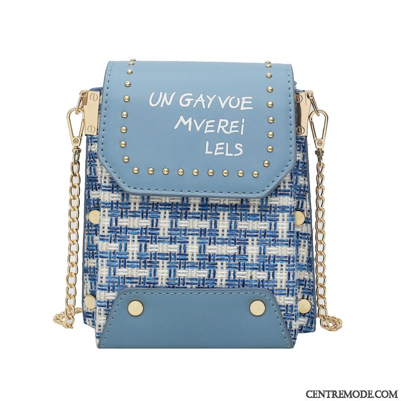 Sac À Bandoulière Femme Tendance Ultra Mini Petit Le Nouveau All-match Bleu