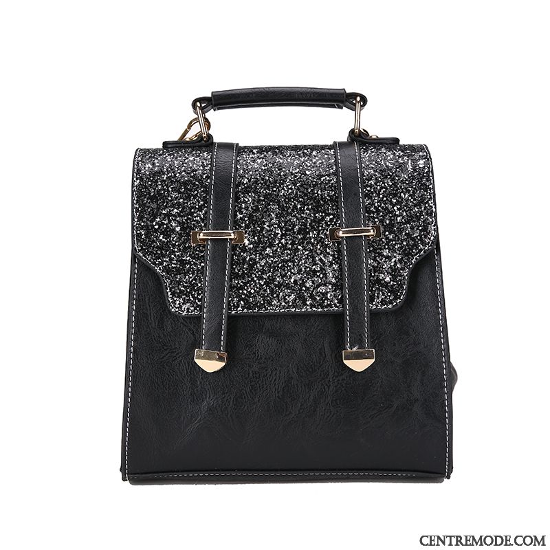 Sac À Dos Femme All-match Mode Rétro Voyage Mini Ultra Noir