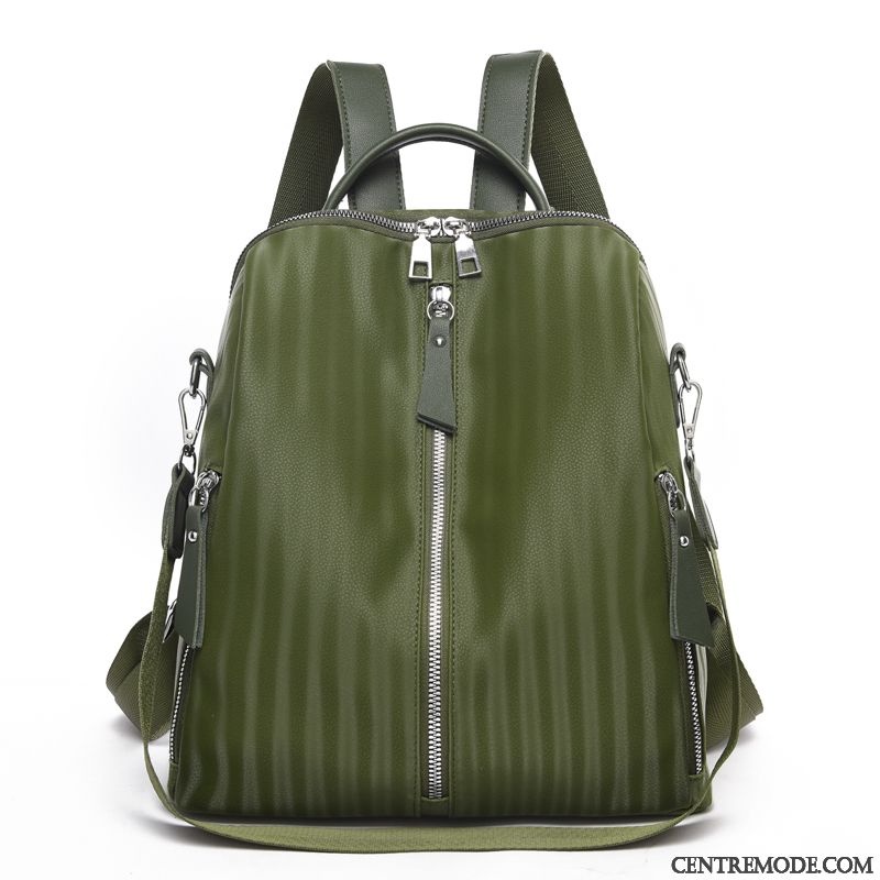 Sac À Dos Femme Le Nouveau Peau Douce All-match Mode Qualité Tendance Vert