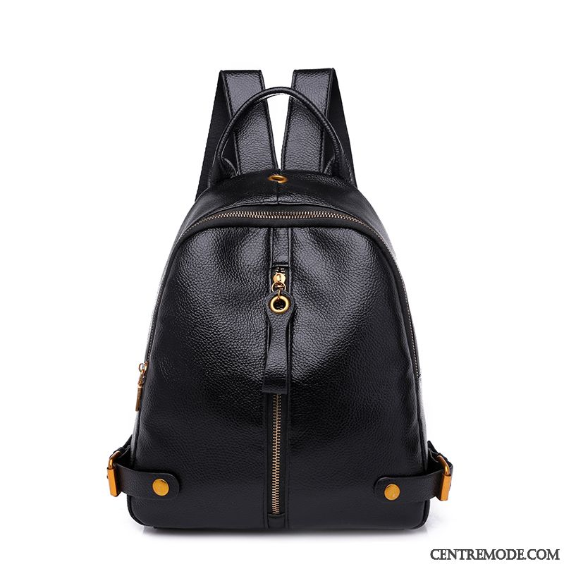 Sac À Dos Femme Mode All-match Nouveau Multifonctions Tendance Simple Noir