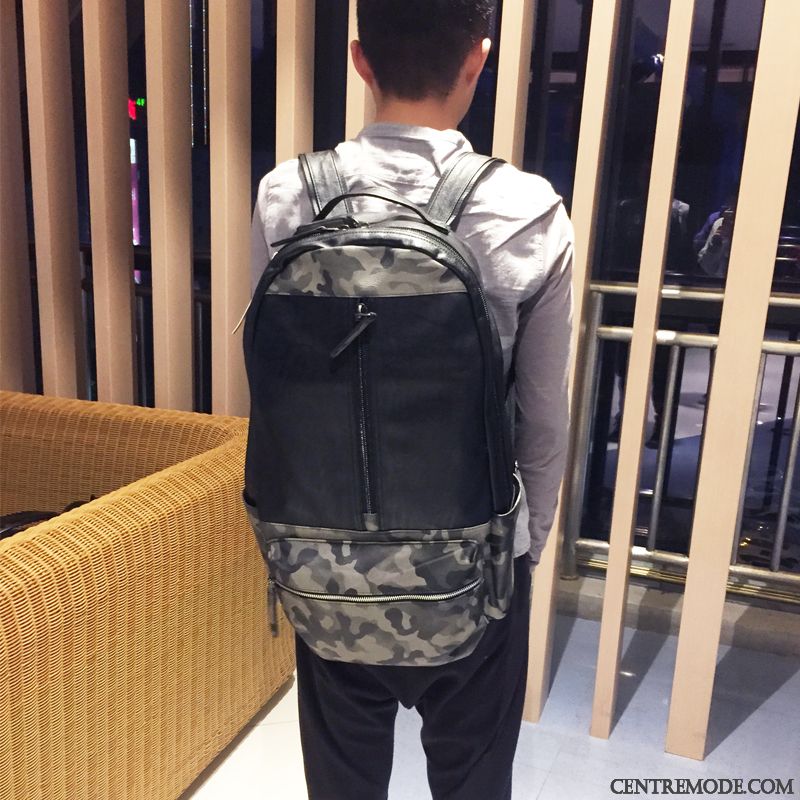 Sac À Dos Homme Cartable Mode Tendance Le Nouveau Loisir Voyage Noir