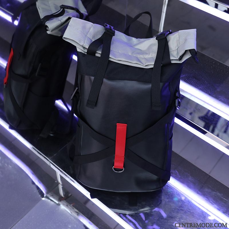 Sac À Dos Homme Cartable Mode Voyage Rue Hip Hop Tendance Noir