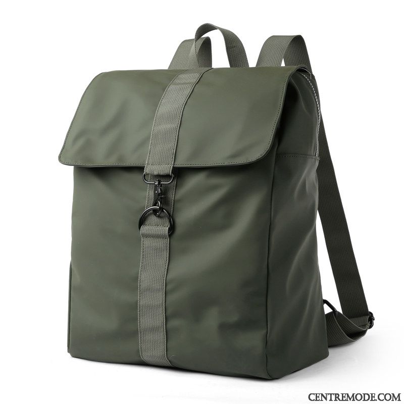 Sac À Dos Homme Grande Capacité Voyage Simple Cartable Loisir Jeunesse Vert