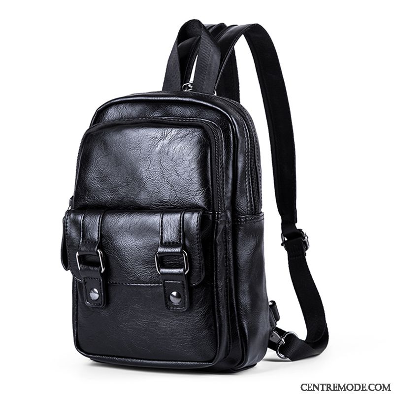 Sac À Dos Homme Le Nouveau Jeunesse Tendance Mode Multifonctions Personnalité Noir