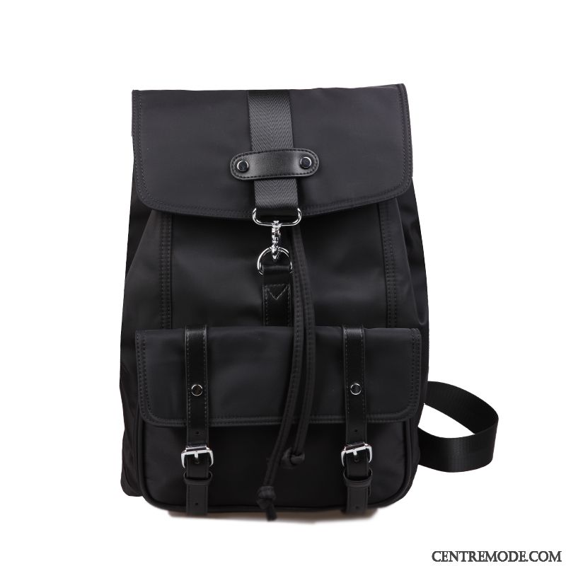 Sac À Dos Homme Petit Étudiant Cartable Tendance Simple Loisir Noir