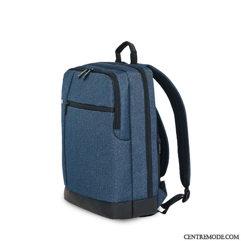 Sac À Dos Homme Sac D'ordinateur Portable Femme Classique Entreprise Étudiant Mode Bleu