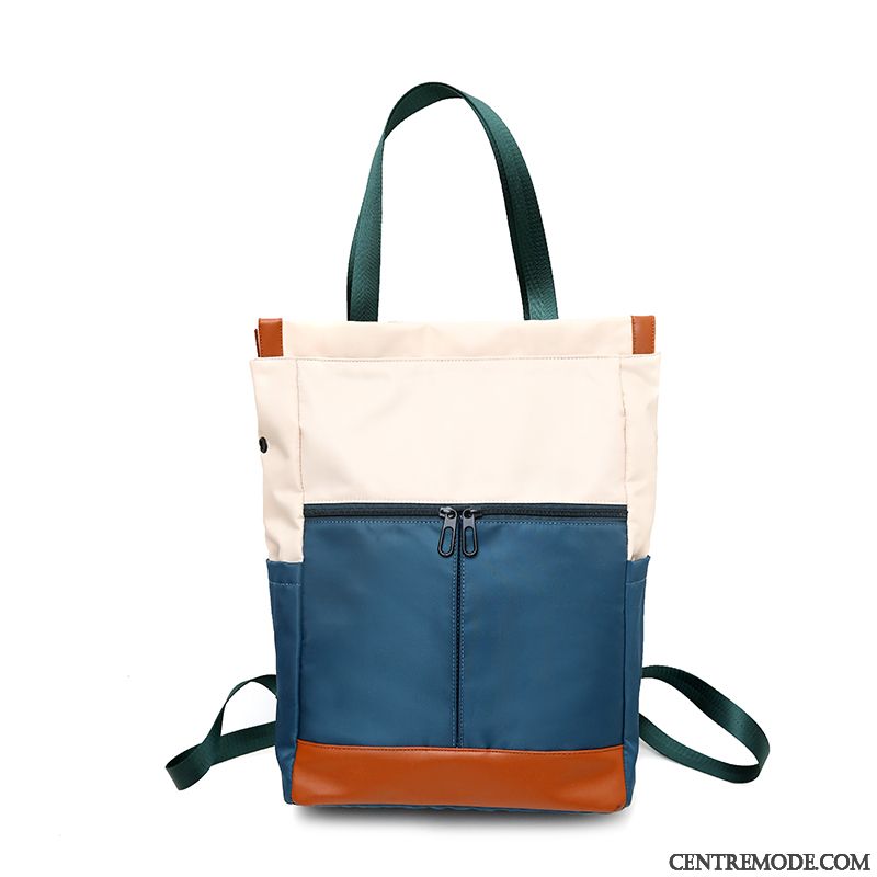 Sac À Dos Randonnée Femme Cartable Étudiant Voyage Campus Gros Le Nouveau Couleurs Mixtes Bleu Blanc