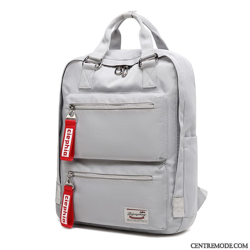 Sac À Dos Randonnée Femme Grande Capacité Campus Cartable Sac D'ordinateur Portable Étudiant Voyage Blanc