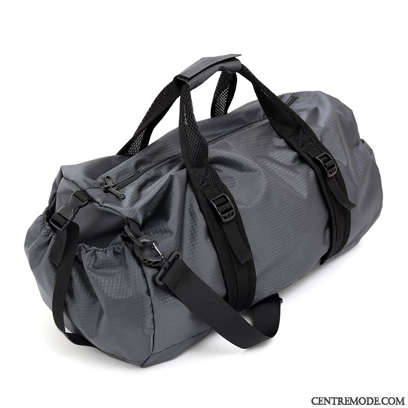 Sac À Dos Randonnée Femme Homme Étanche Plier Loisir Mode Voyage Gris Foncé