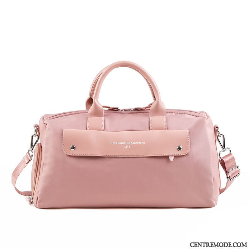 Sac À Dos Randonnée Femme Petit Sac Poitrine Réseau All-match Lumière Bagage Rouge Rose