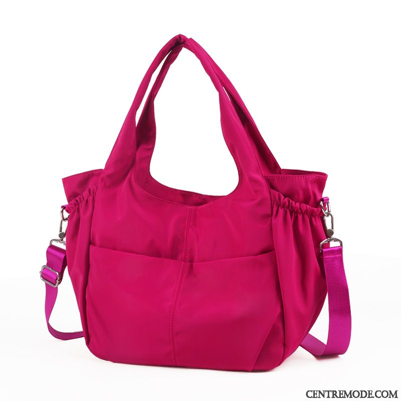 Sac À Dos Randonnée Femme Étanche Voyage Loisir Portable Nylon Mode Rouge