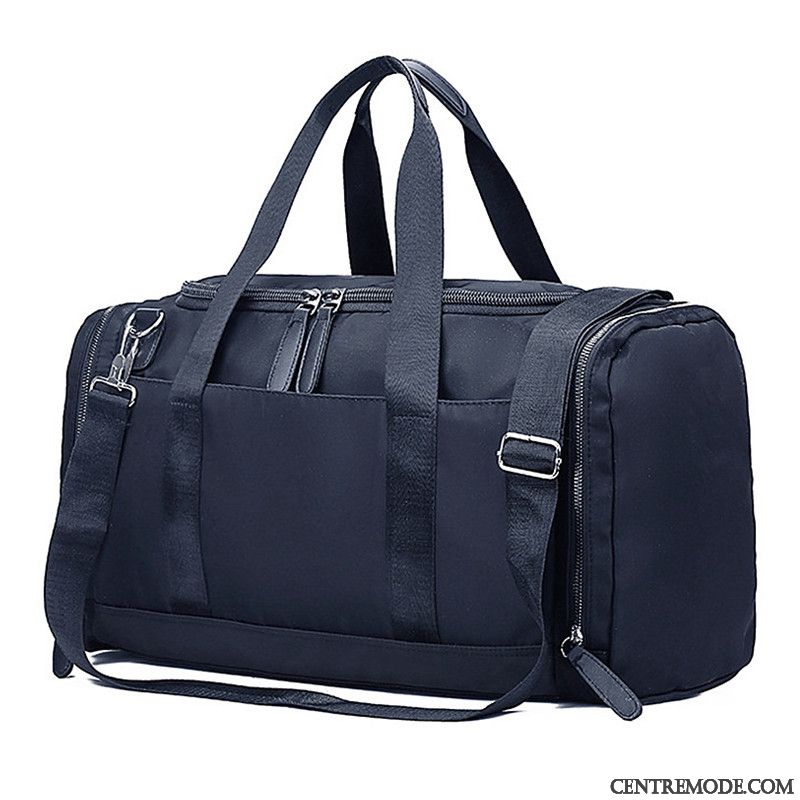 Sac À Dos Randonnée Homme Bagage Voyage Sac À Main Tissu Oxford Grande Capacité Entreprise Bleu