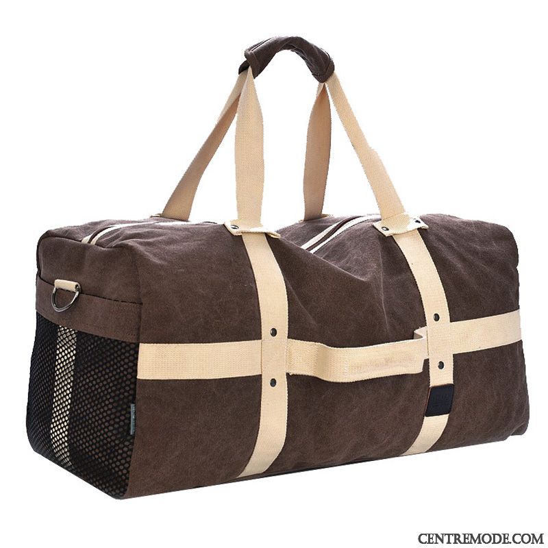 Sac À Dos Randonnée Homme Grand Paquet Bagage Grande Capacité Sac À Main Ultra Voyage Marron