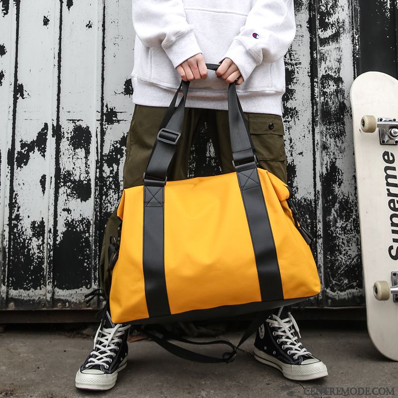 Sac À Dos Randonnée Homme Grande Capacité Sac À Main Tendance Loisir Femme Sac De Messager Jaune