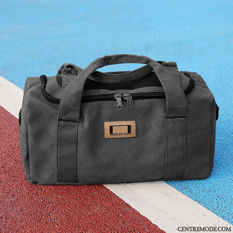 Sac À Dos Randonnée Homme Gros Sac Bagage Portable Toile Ultra Grande Capacité Noir