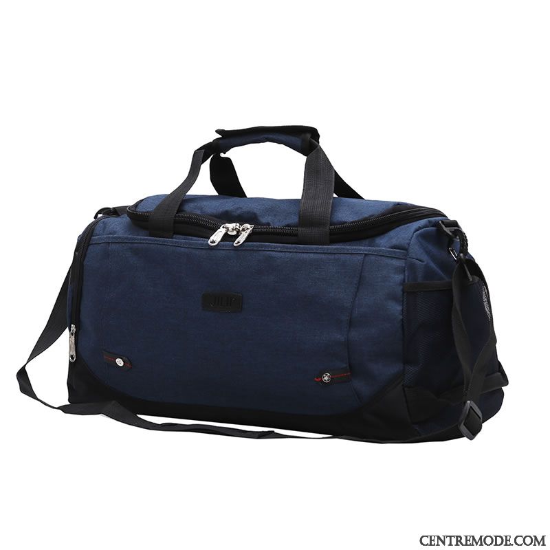 Sac À Dos Randonnée Homme Portable Étanche Femme Grande Capacité Voyage Court Bleu Marin