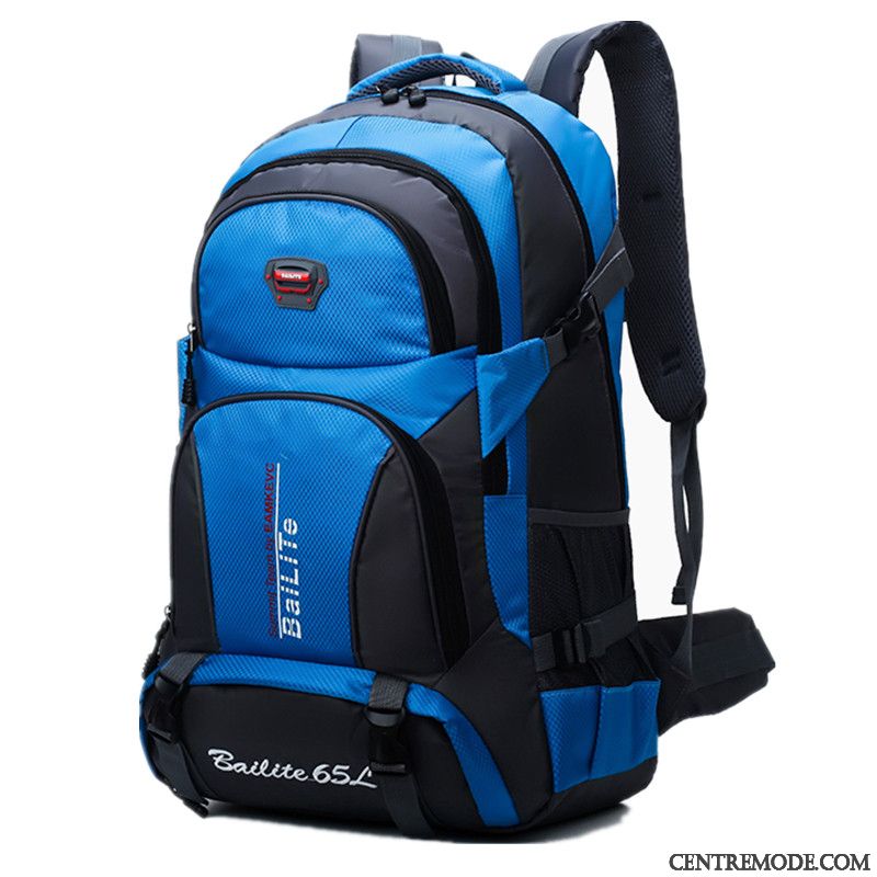 Sac À Dos Randonnée Homme Sport Voyage Femme Loisir Grande Capacité Étanche Bleu