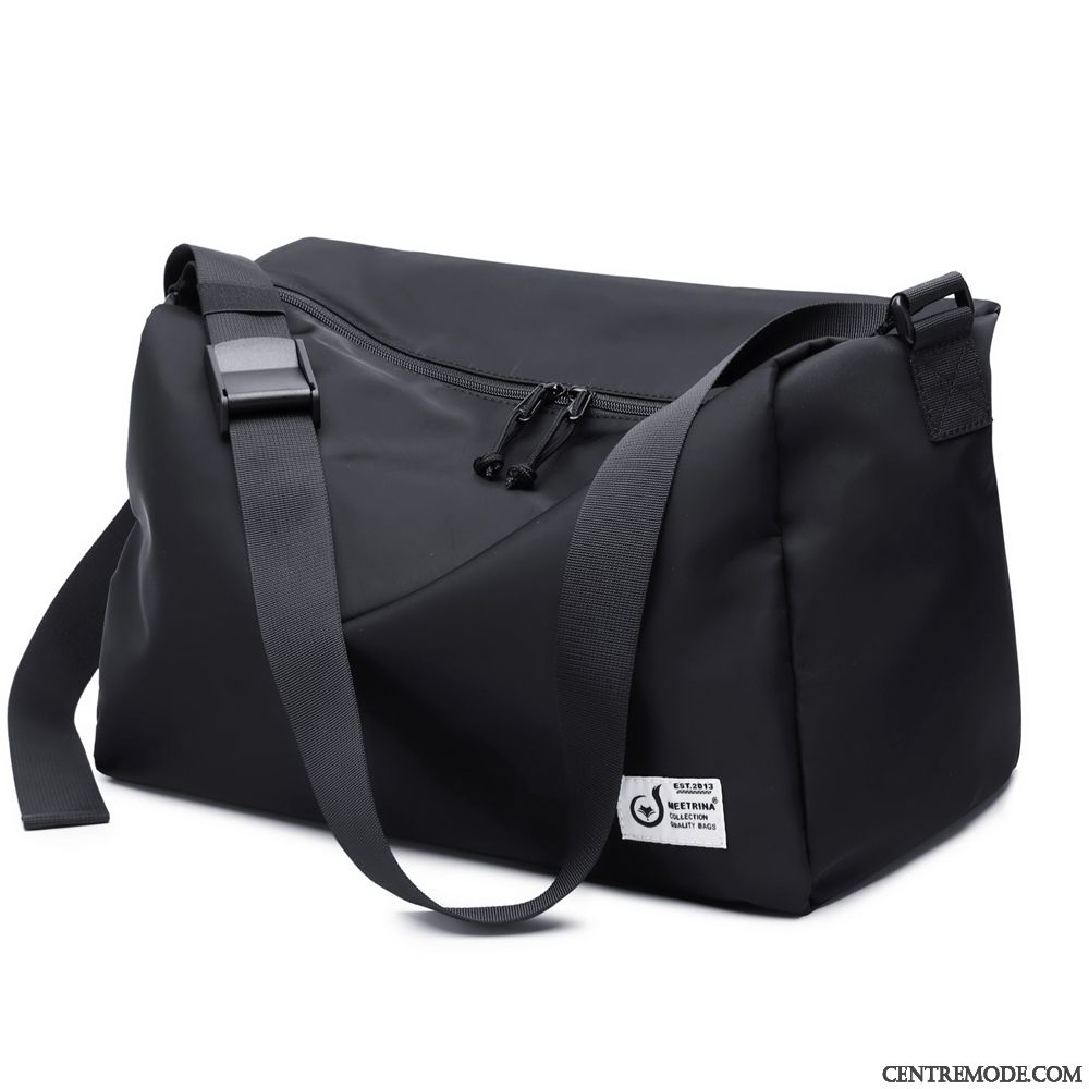 Sac À Dos Randonnée Homme Voyage Entraînement Sport Tendance Sacs À Bandoulière Loisir Noir