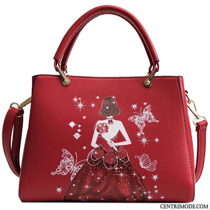 Sac À Main Femme Grande Capacité Le Nouveau Tendance La Mariée Marier Atmosphère Rouge