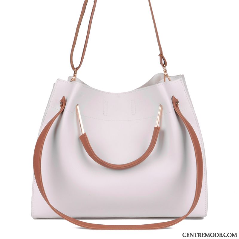 Sac À Main Femme Gros Sac Tendance Europe Grande Capacité Le Nouveau L'automne Blanc