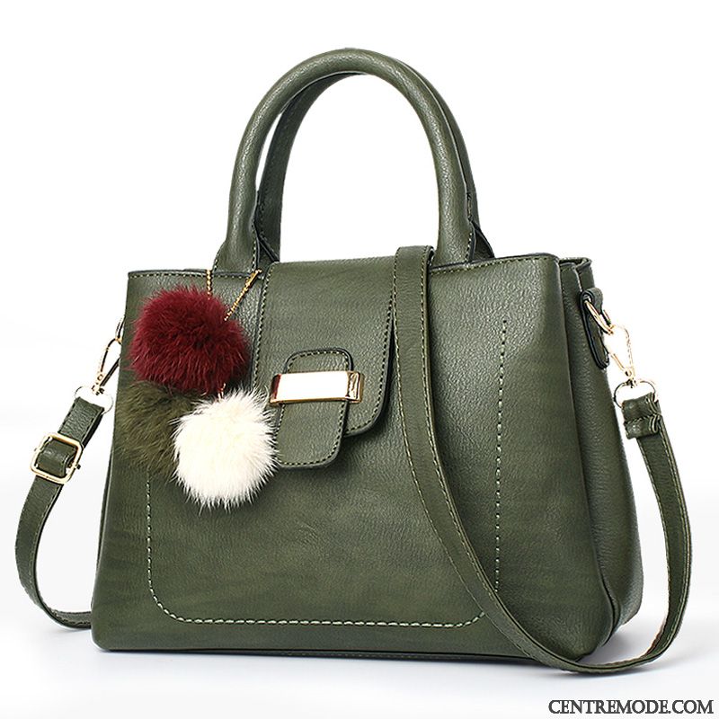 Sac À Main Femme Nouveau All-match Simple Portable Atmosphère Personnalité Vert