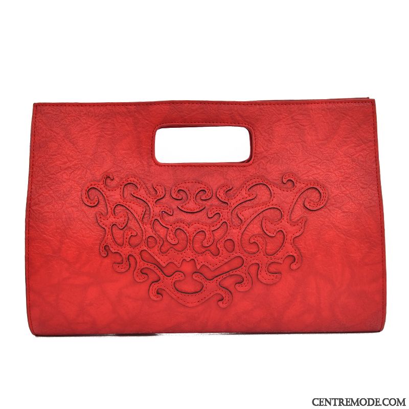 Sac À Main Femme Sac De Messager Sacs À Bandoulière Été Simple Portable Le Nouveau Rouge