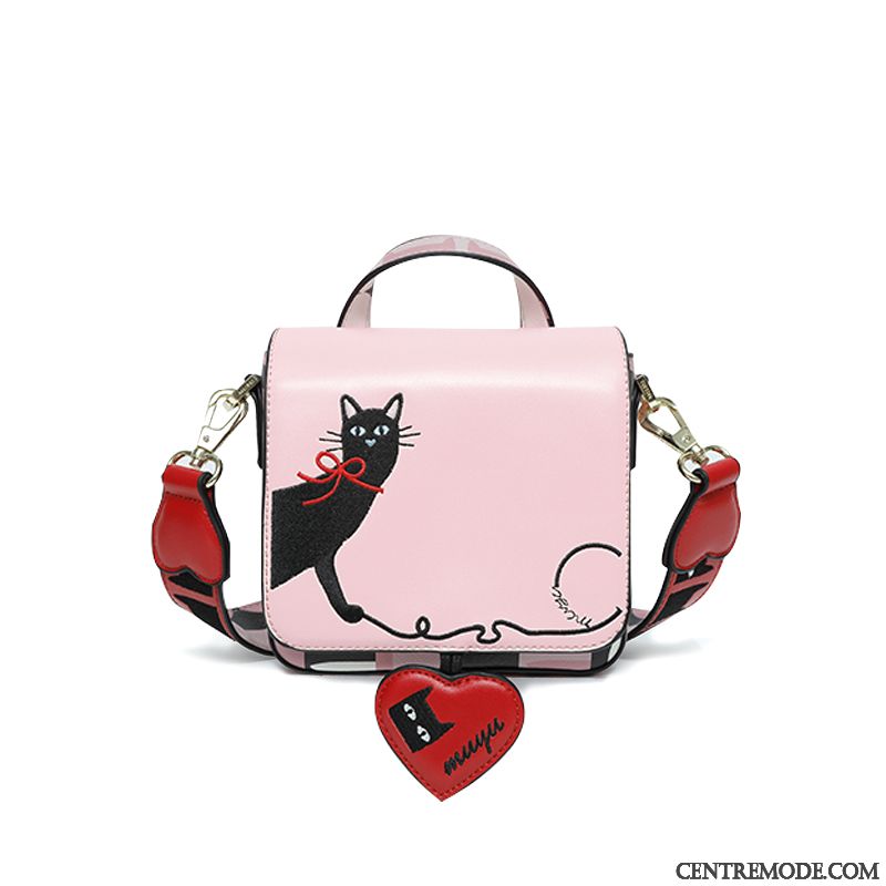 Sac À Main Femme Sacs À Bandoulière Sac De Messager Le Nouveau Mode All-match Petit Rose