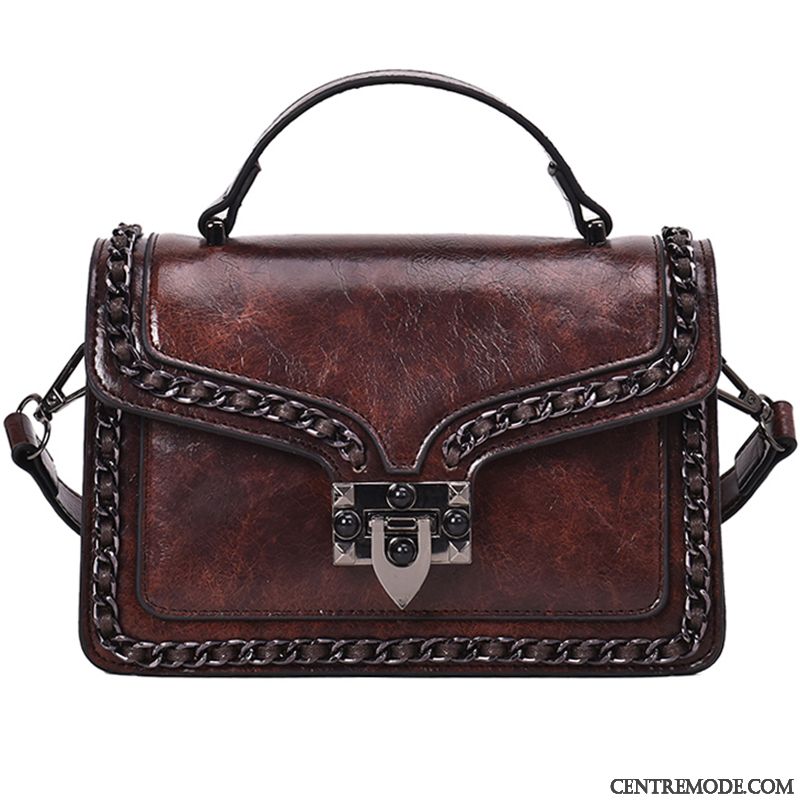 Sac À Main Femme Tendance All-match Nouveau Mode Sac De Messager Le Nouveau Marron