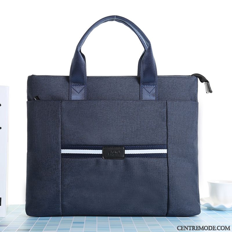 Sac À Main Homme Ensemble De Fichiers Portable Femme Mallette Admission Entreprise Bleu