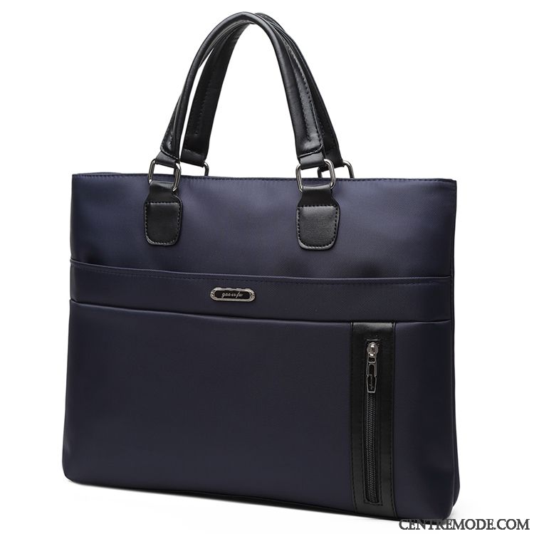 Sac À Main Homme Entreprise Étanche Femme Toile Mallette Ensemble De Fichiers Bleu