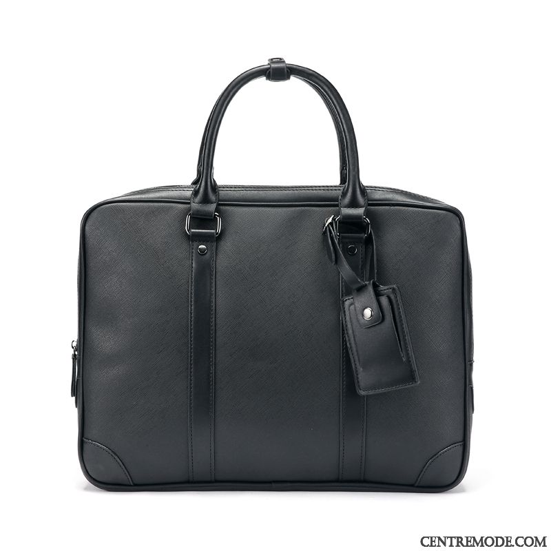 Sac À Main Homme Mode Loisir Qualité Entreprise Ensemble De Fichiers Sac D'ordinateur Portable Noir