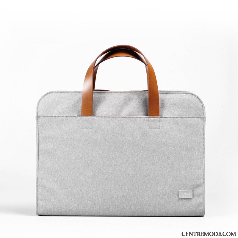 Sac À Main Homme Mode Mallette Toile Loisir Voyage Grande Capacité Gris