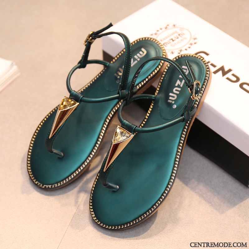 Sandales Couleur Femme En Vente, Sandales À Talon Pas Cher Femme Bleu Ciel Brun