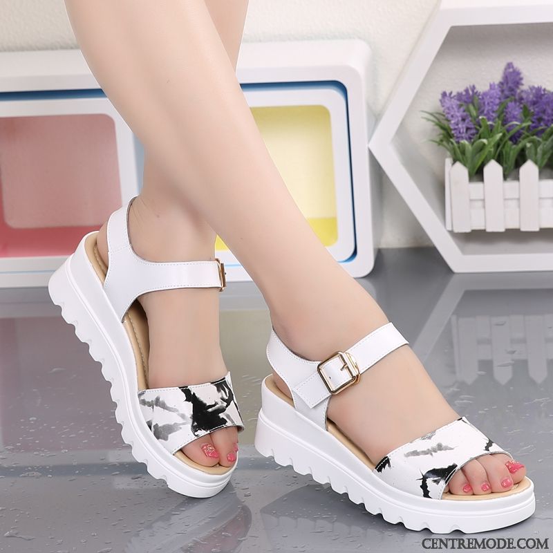 Sandales Femme De Soldes, Sandales Femme Pas Cher Paris Bleu Marin Gris Ardoise