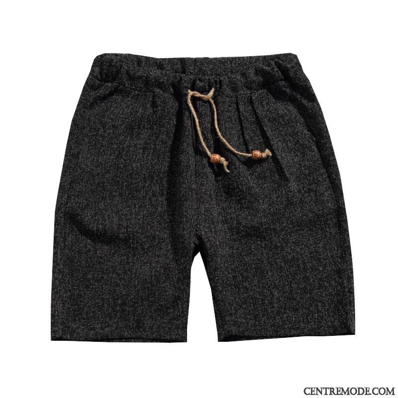 Shorts Homme Plage Été Décontractée Baggy Légère Tendance Noir