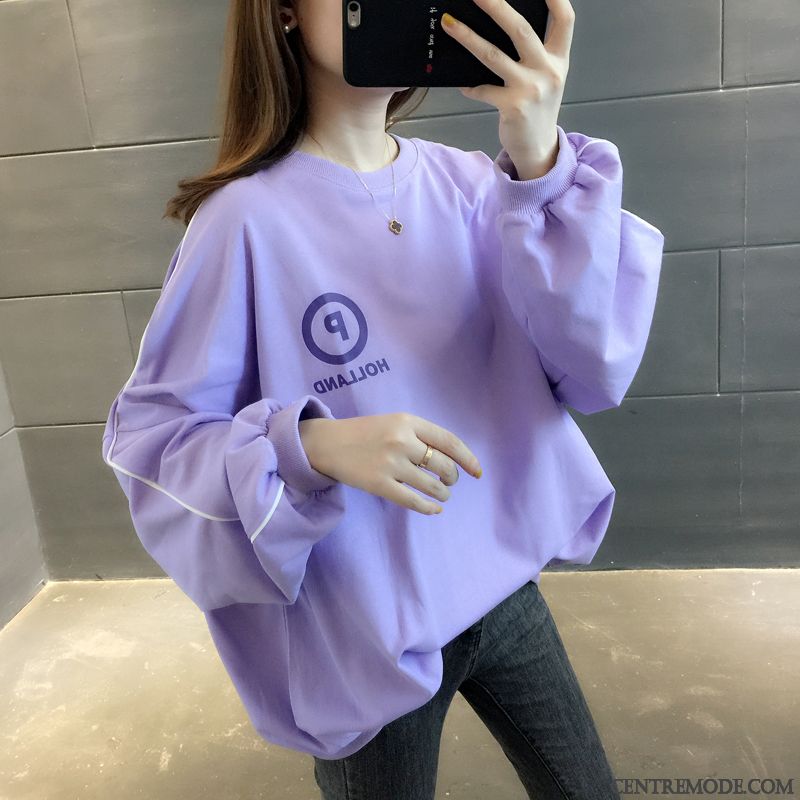 Sweat À Capuche Femme L'automne Hoodies Tendance Manteau Graisse Une Veste Rouge Violet Vert