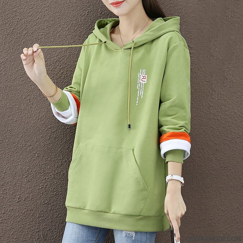 Sweat À Capuche Femme Légère Une Veste Baggy Encapuchonné Hoodies Bétail Vert