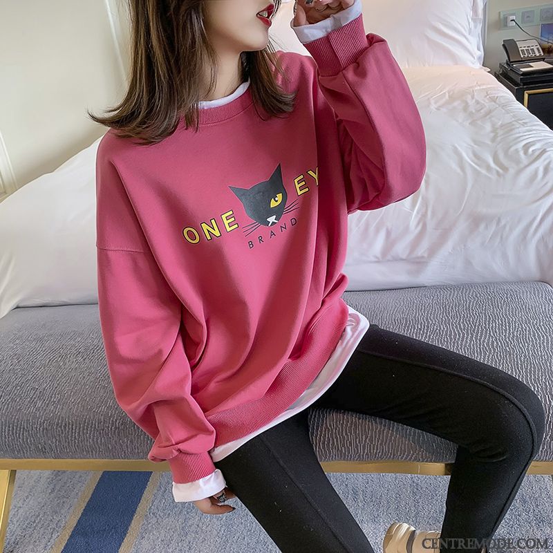 Sweat À Capuche Femme Manteau Légère Étudiant Tendance Ultra Hoodies Rose