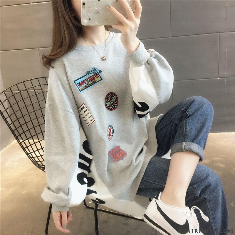 Sweat À Capuche Femme Tendance Baggy Une Veste Ultra Pullovers Hoodies Gris
