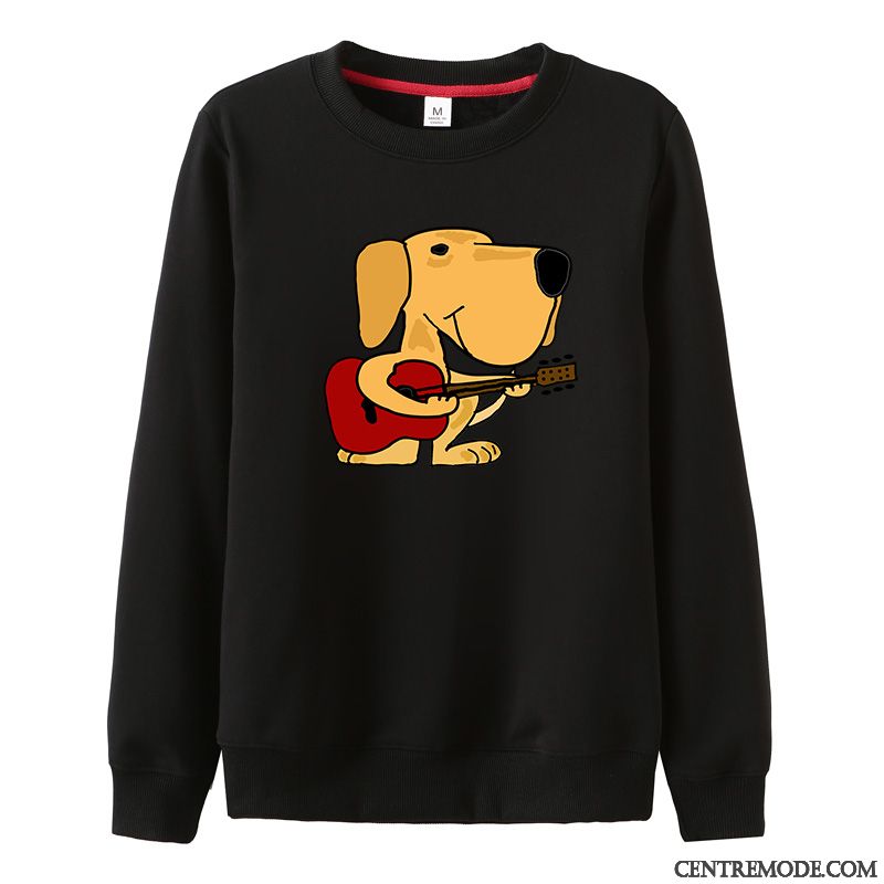 Sweat À Capuche Homme Une Veste Chauds Pullovers Grande Taille Manteau Chemise En Bas Noir