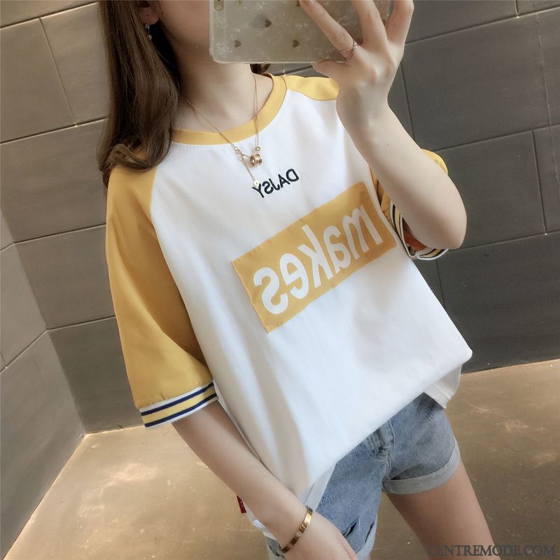 T-shirts Femme Une Veste Courte Baggy Tendance Ultra Été Blanc