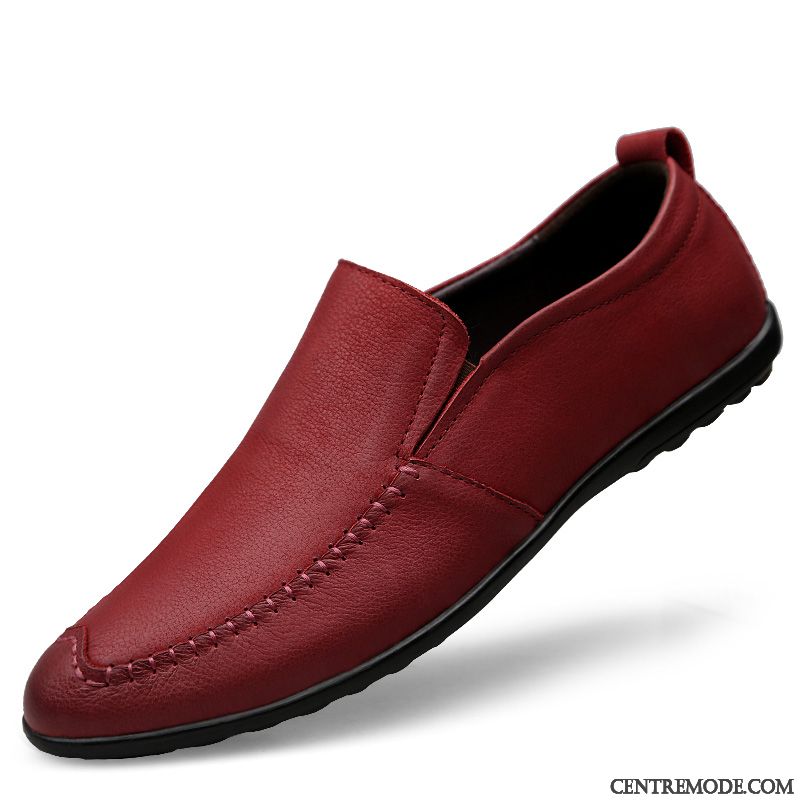 Vente Chaussure Homme, Mocassin Homme Rose Bronzage Vert Jaunâtre