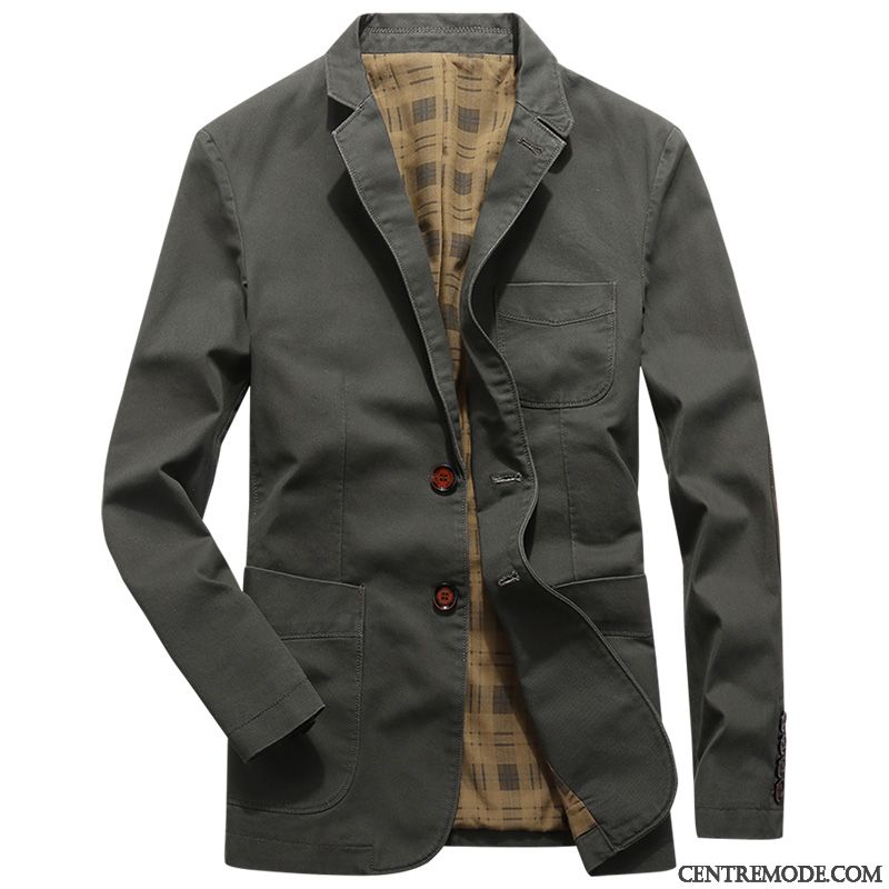 Vente De Blazer Homme, Blazer Costume Cintrée Gris Brun