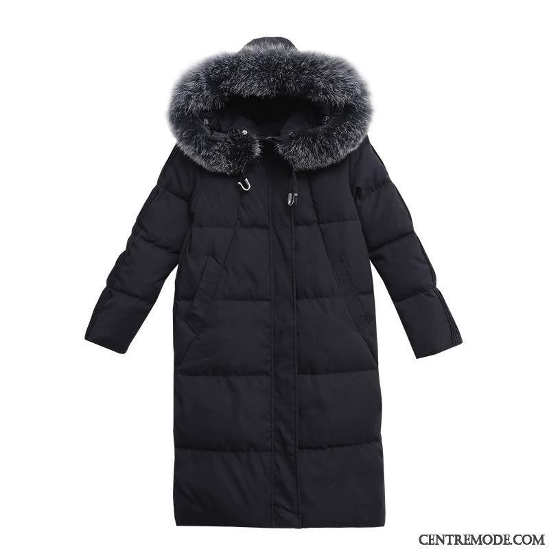 Veste En Coton Femme Gros Vêtements Matelassé Longue Manteau Vêtements D'hiver Anti-saison Noir