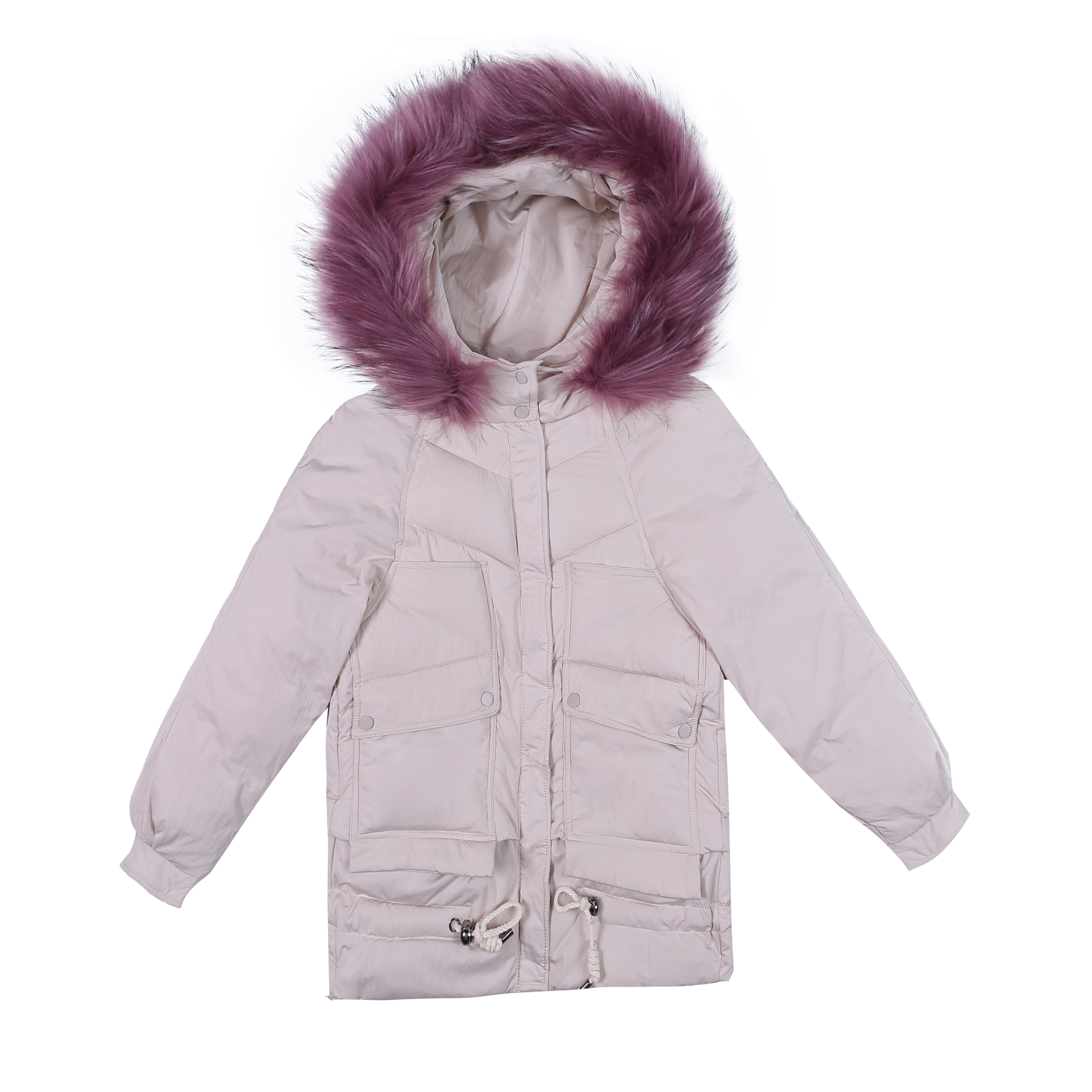 Veste En Coton Femme Hiver Manteau Graisse Capuche Baggy Fourrure Duvet