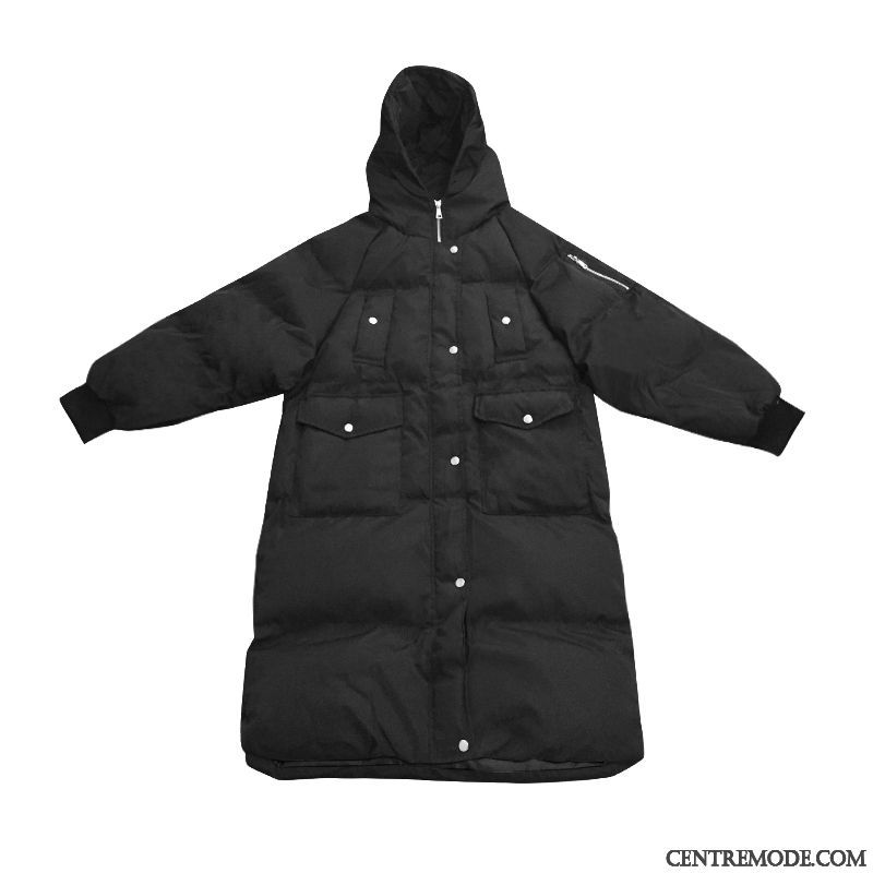 Veste En Coton Femme Longue Gros Manteau Fantaisie Noir