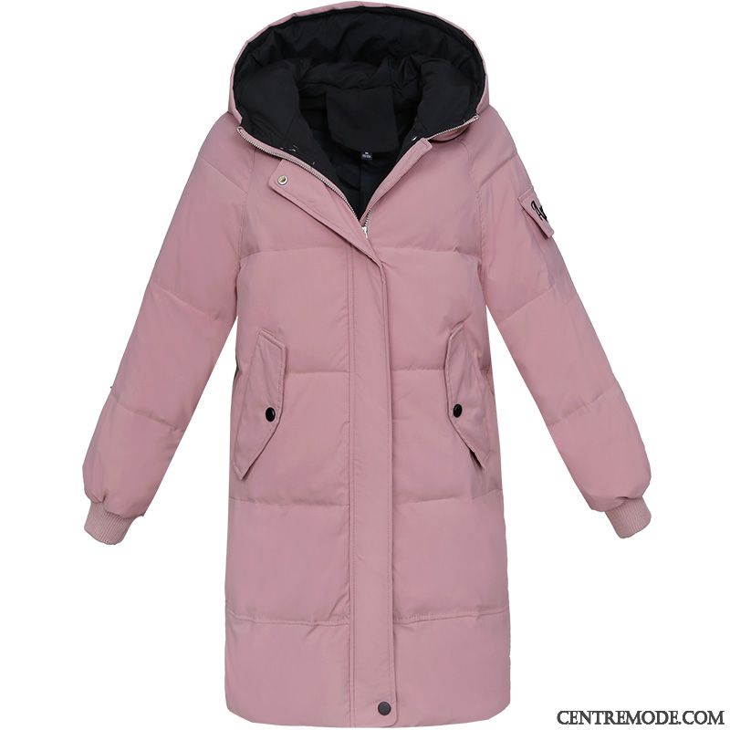 Veste En Coton Femme Tendance Épaissir Matelassée La Mode Manteau Hiver Rose